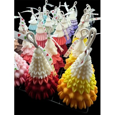 3 Bougies assorties "mon beau Sapin" déco de Noël