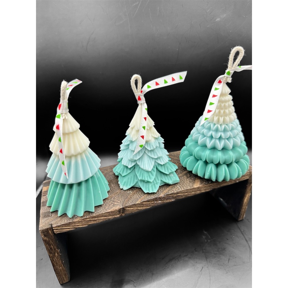 3 Bougies assorties "mon beau Sapin" déco de Noël