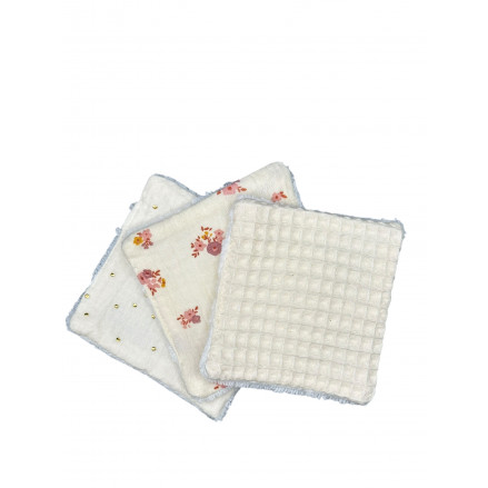 Coton Lavable - lot de 3 assortis - Ecologique - Champêtre