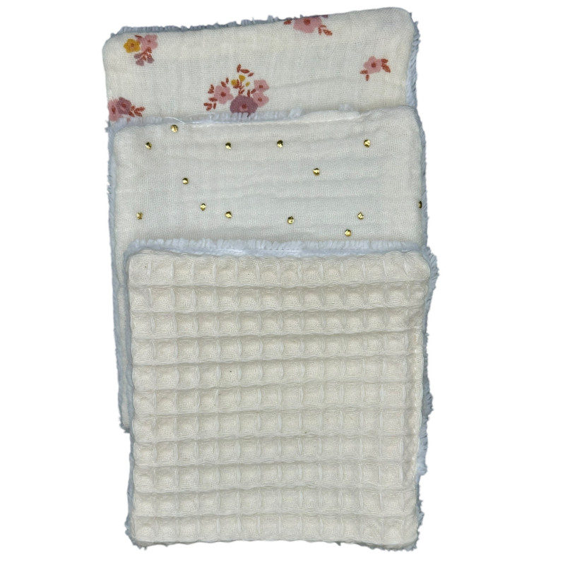 Coton Lavable - lot de 3 assortis - Ecologique - Champêtre