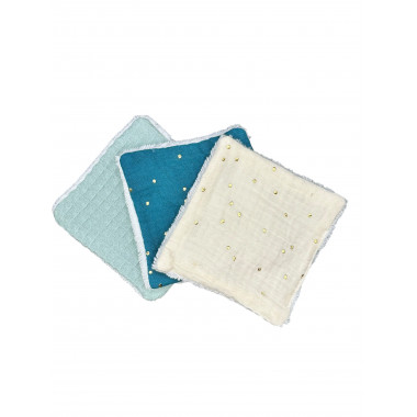 Coton Lavable - lot de 3 assortis - Ecologique - Forêt