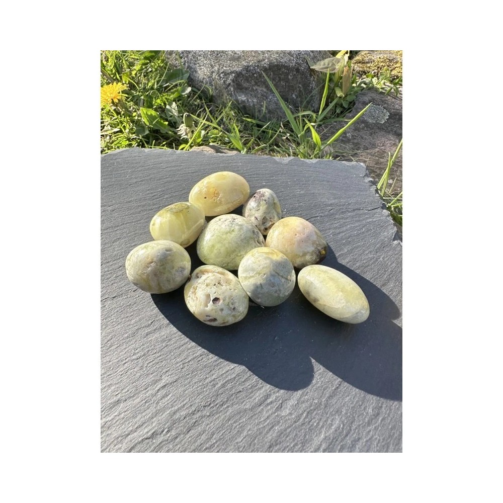 Jade Jaune avec cavités - Pierre naturelle de lithothérapie Jade Jaune avec cavités - Pierre naturelle de lithothérapie