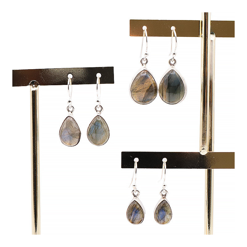 Boucles d'oreilles Labradorite & Argent 925  - Qualité AAA