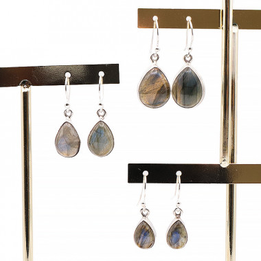 Boucles d'oreilles Labradorite & Argent 925  - Qualité AAA