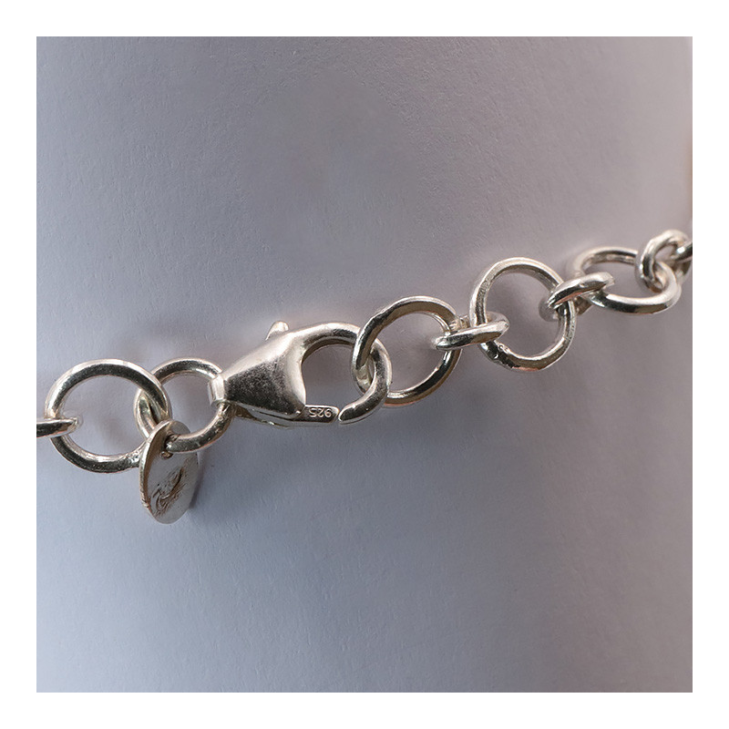 Bracelet Quartz rose & Argent 925 - 17/21cm - Qualité AA+