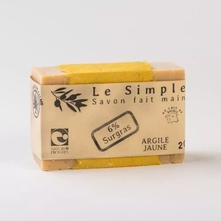 Savon artisanal au lait de brebis et argile jaune