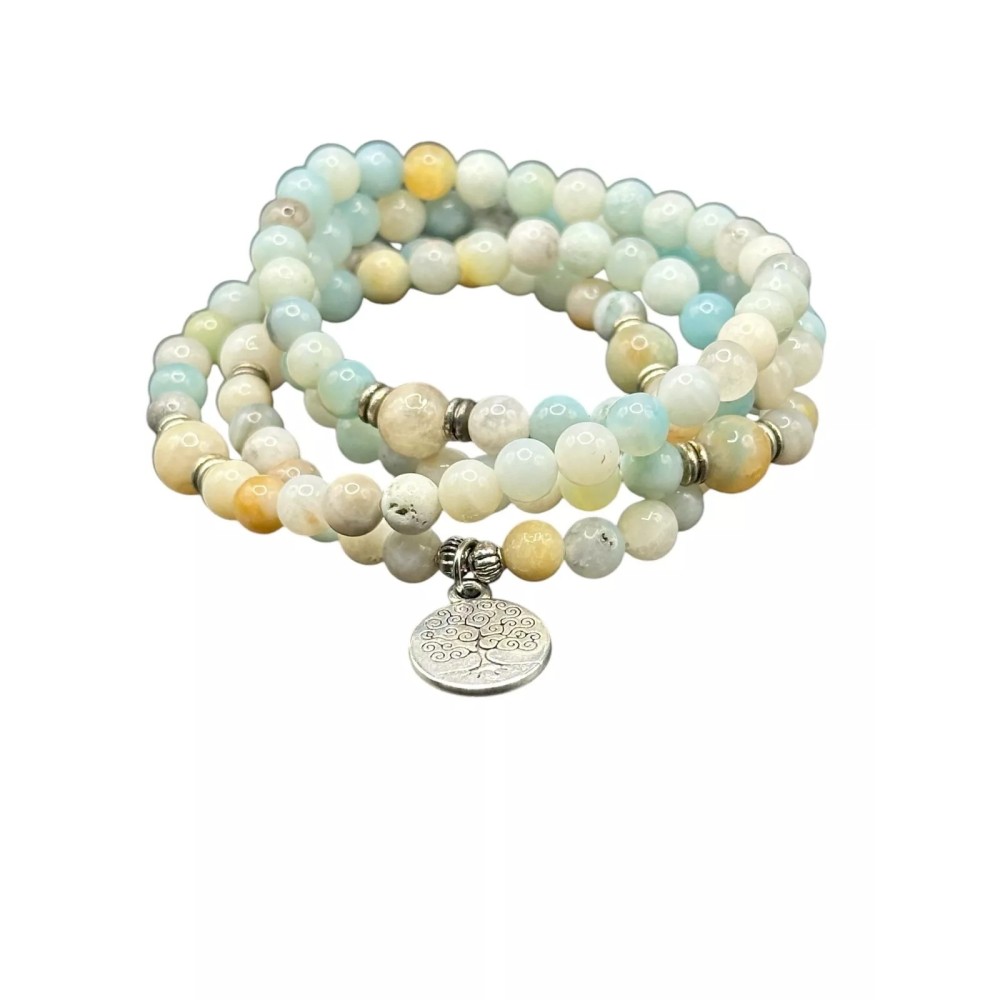Mala Bracelet tibétain en Pierre Naturelle