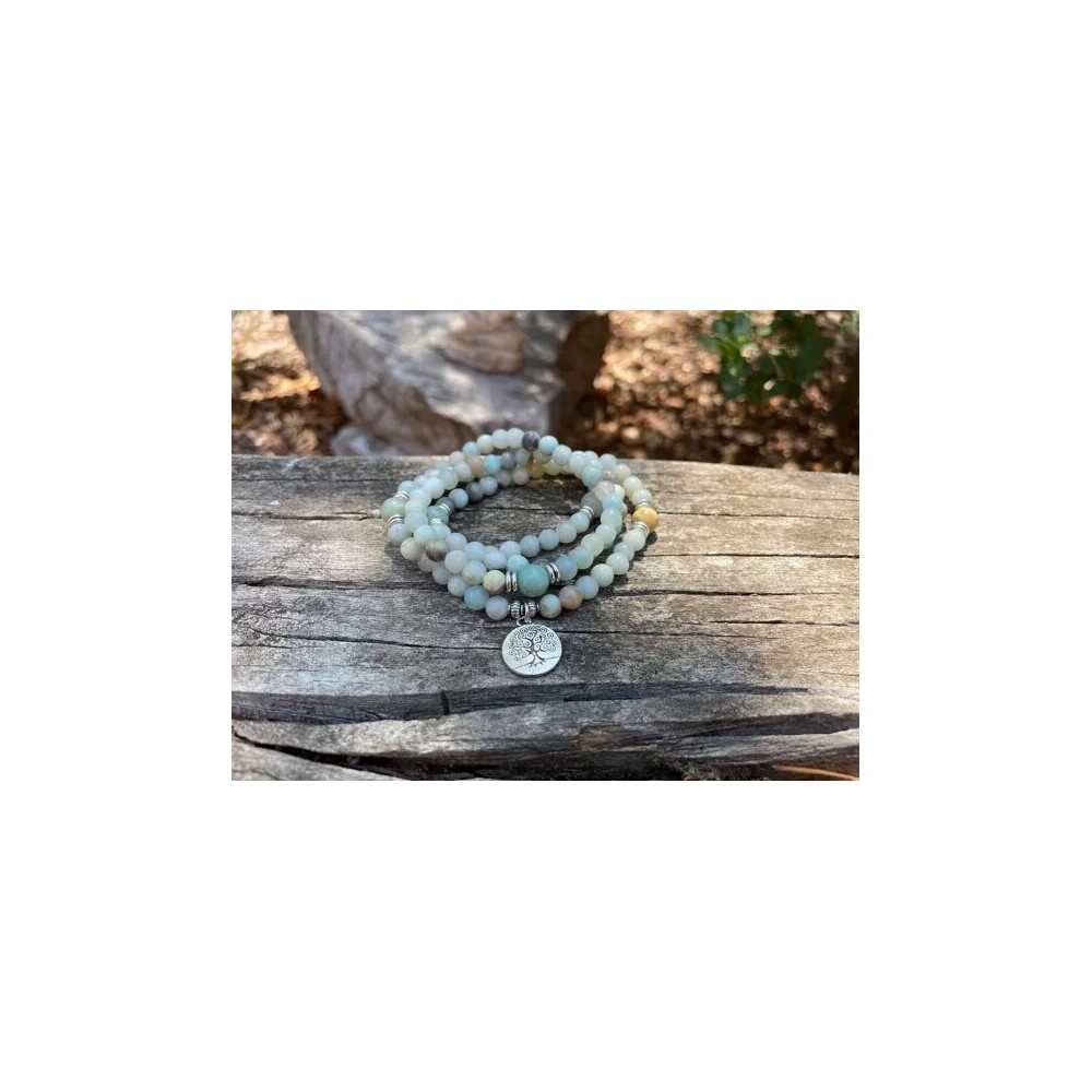 Mala Bracelet tibétain en Pierre Naturelle