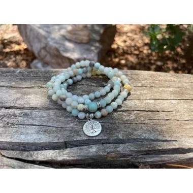 Mala Bracelet tibétain en Pierre Naturelle