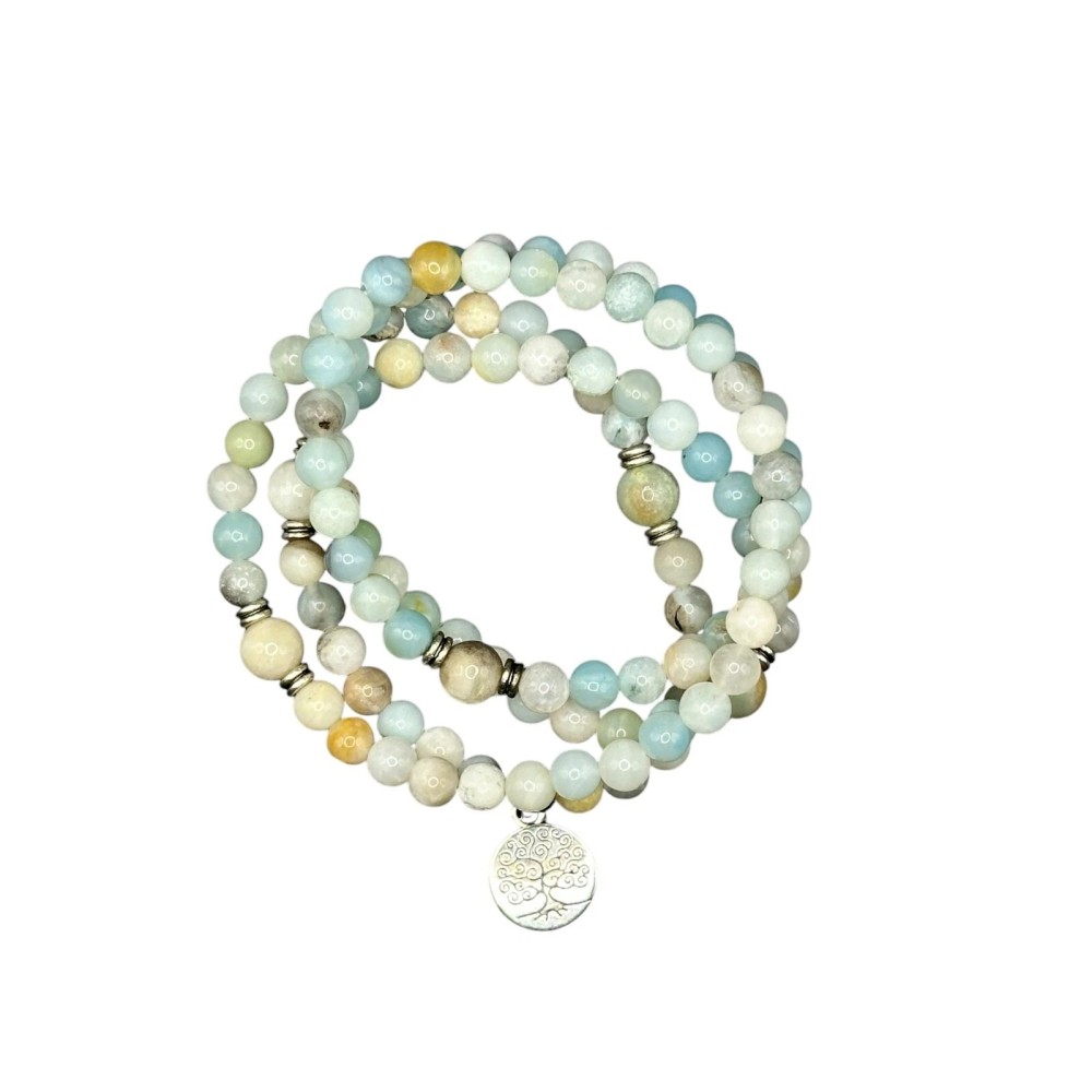 Mala Bracelet tibétain en Pierre Naturelle