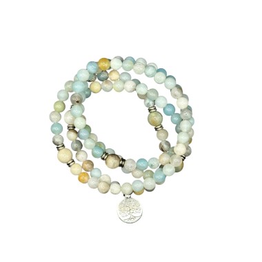Mala Bracelet tibétain en Pierre Naturelle