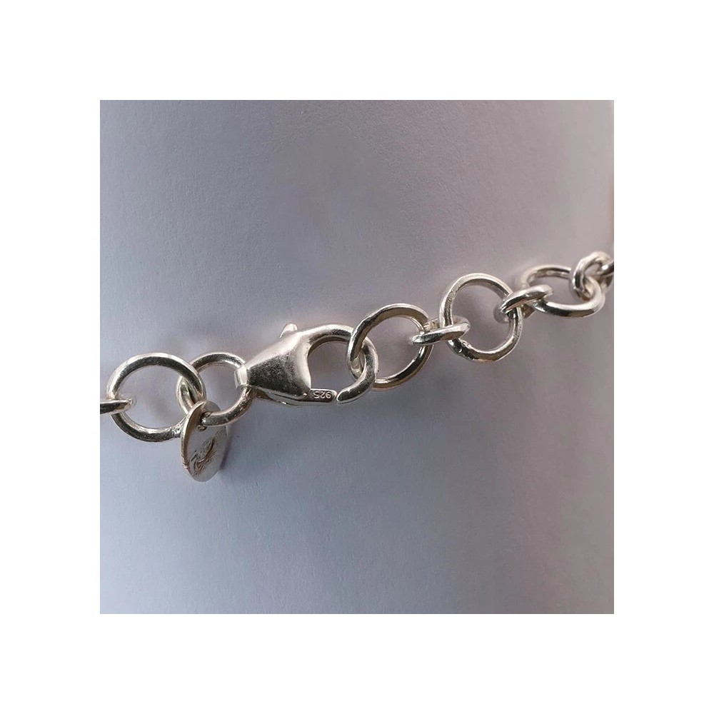 Bracelet argent et Quartz rose