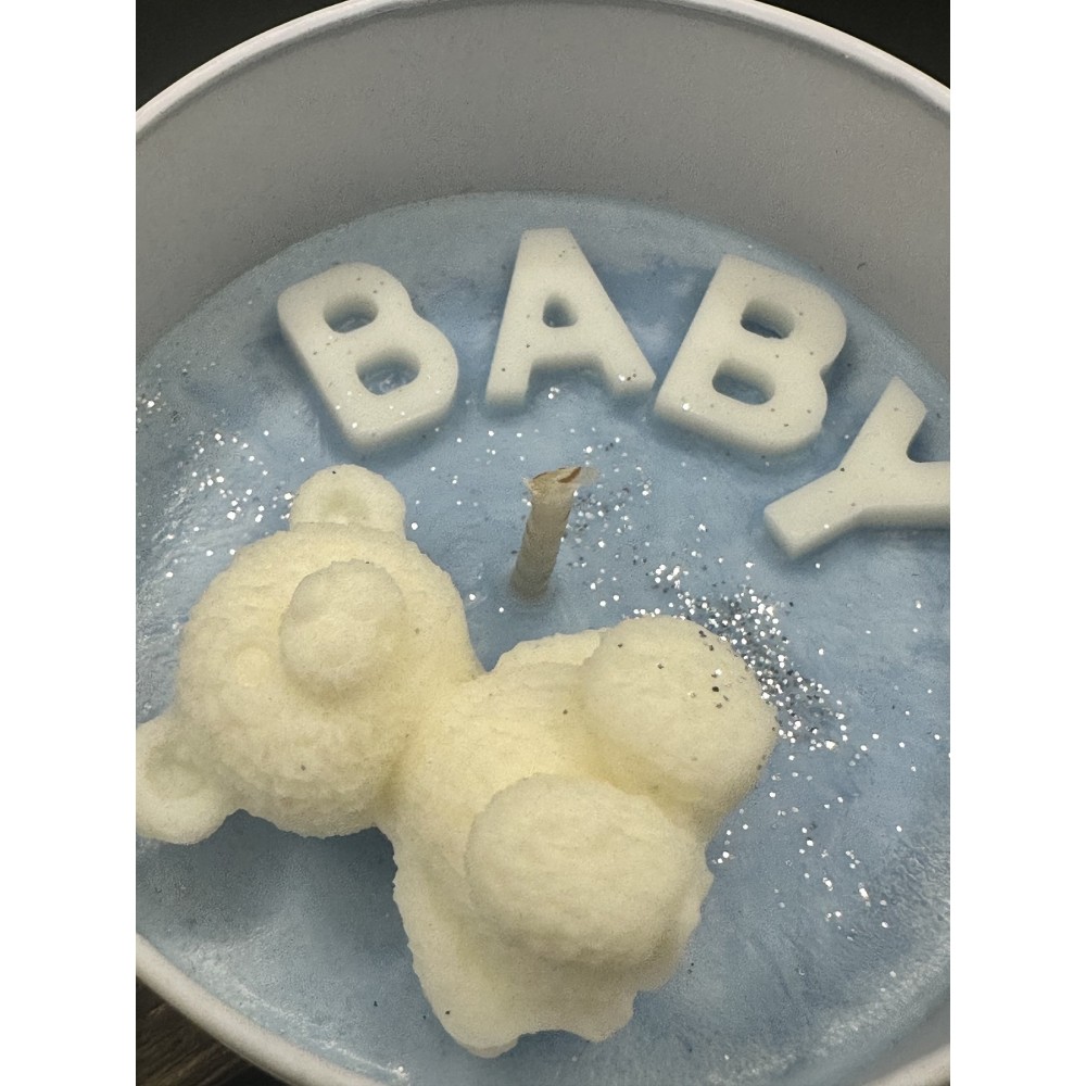 Bougie Parfumée Nougat Baby bleu 120g