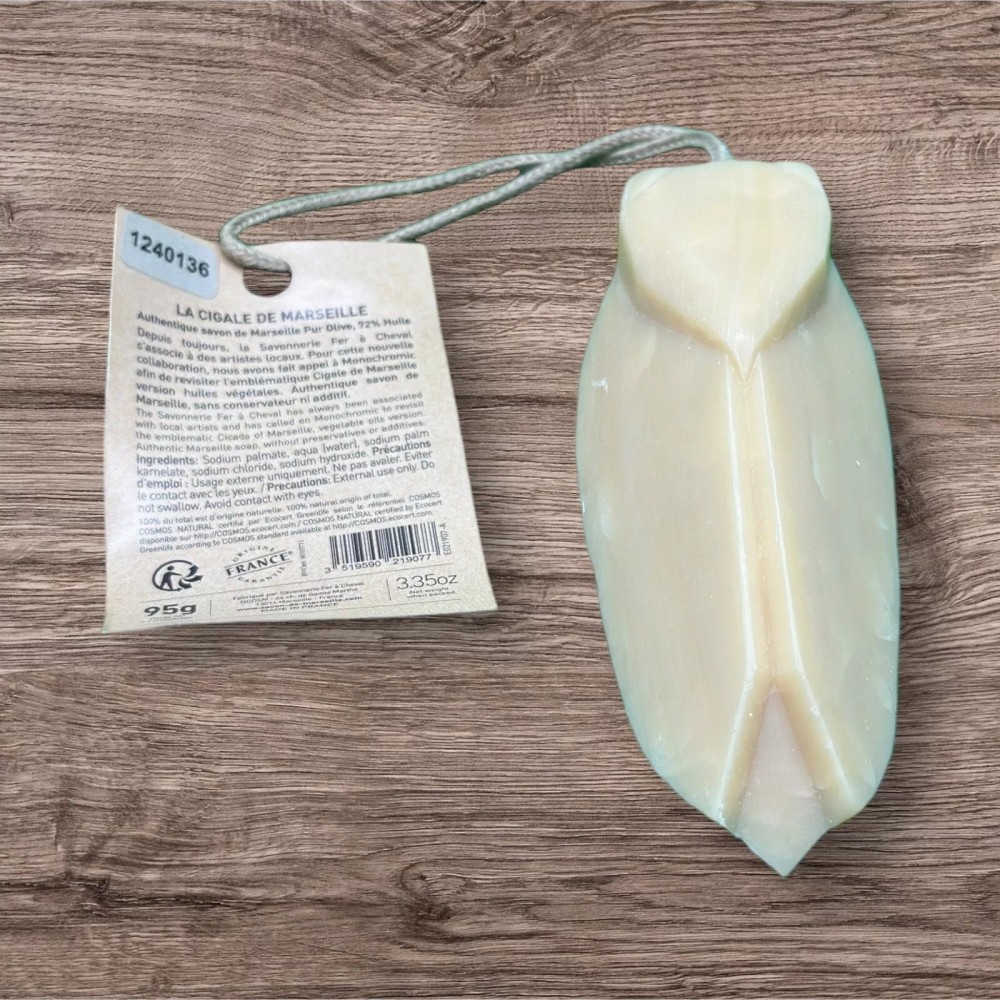 Savon de Marseille "Cigale" sur Corde