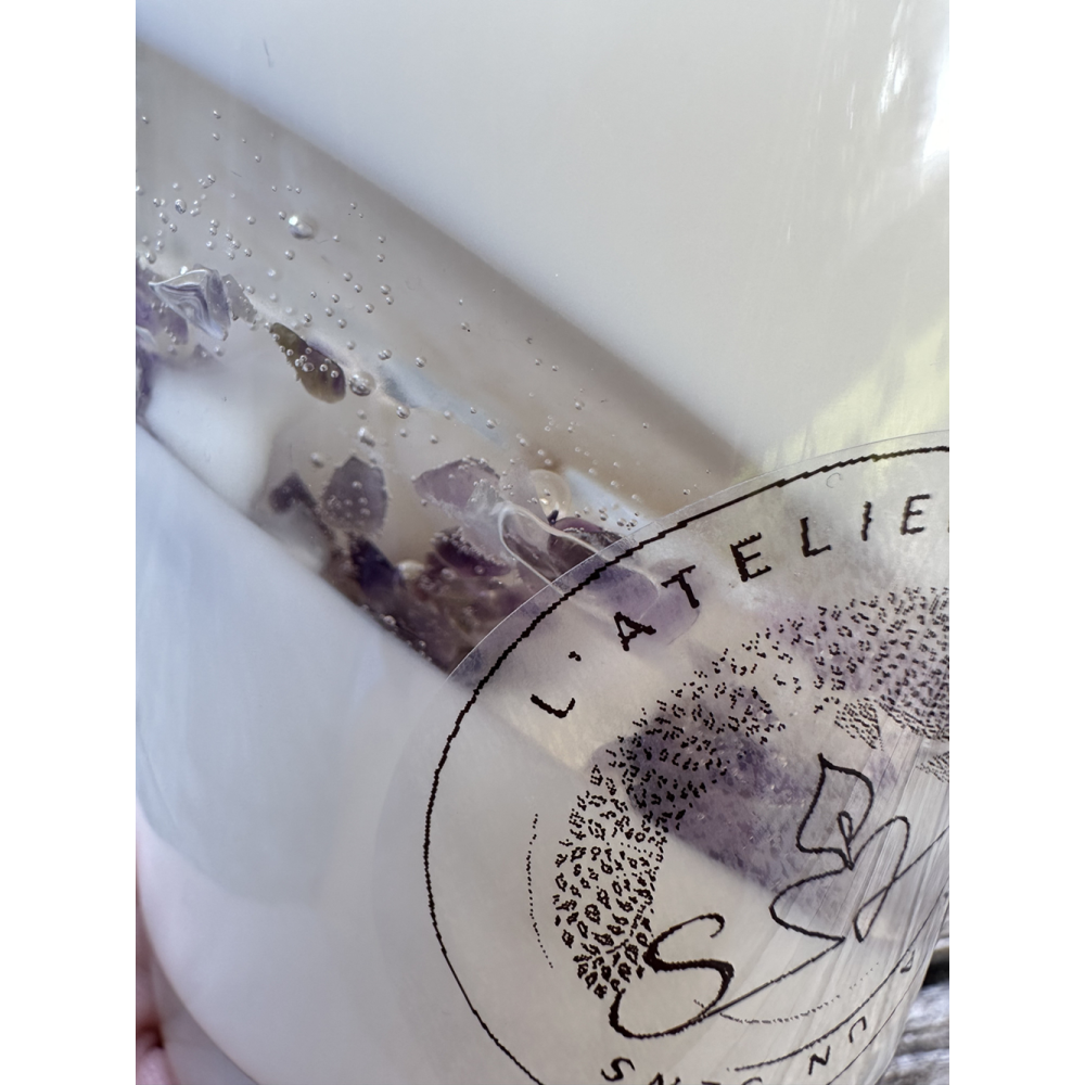 Bougie Parfumée Minérale Améthyste - Thé Chai Latté-  250g