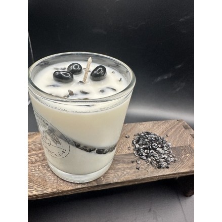 Bougie Parfumée Collection" la Minérale" Obsidienne -  240g