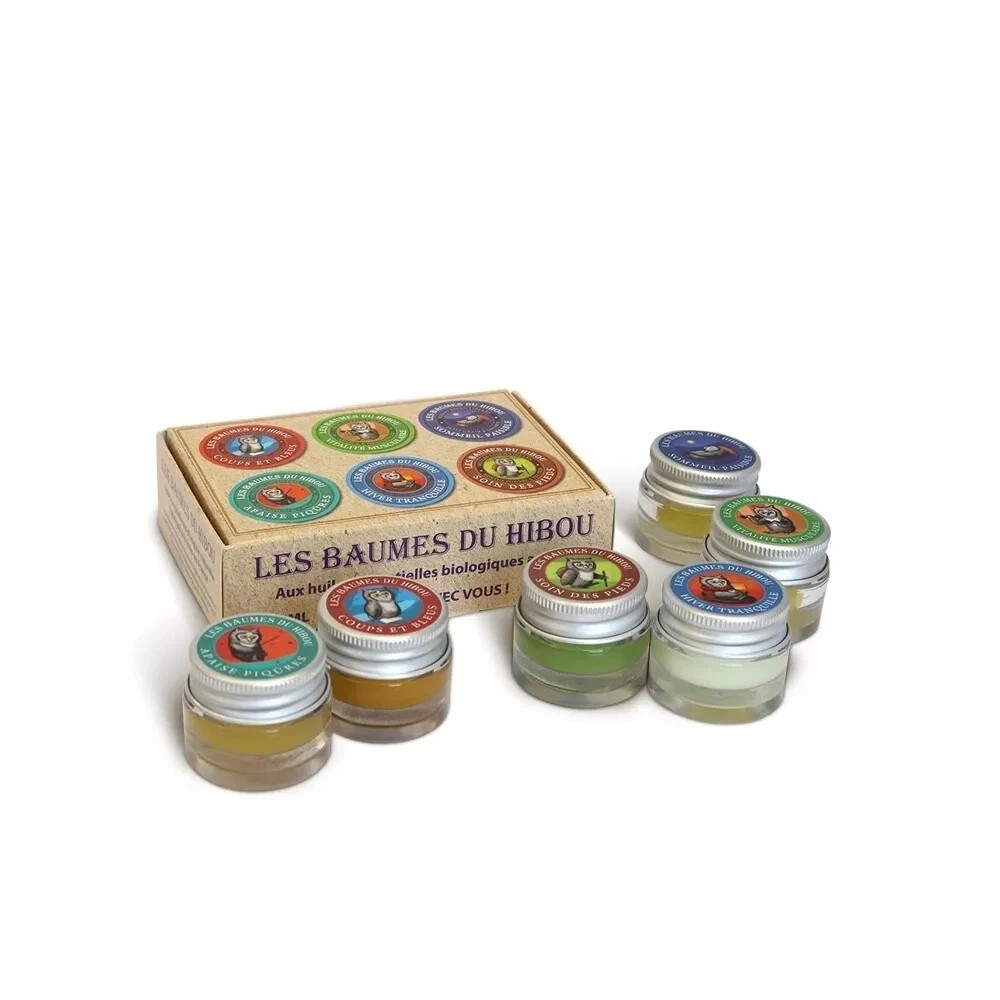 Les baumes du hiboux - Huiles essentielles kit de voyage Les baumes du hiboux - Huiles essentielles kit de voyage