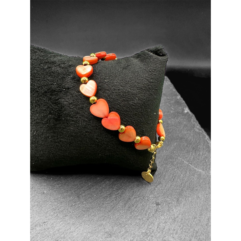 Bracelet coeur coquillages