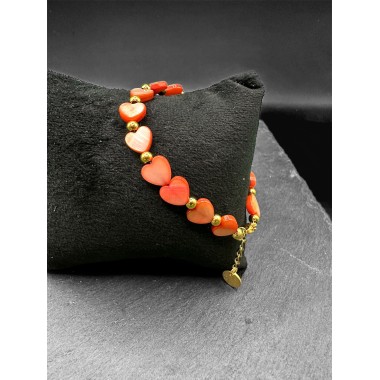 Bracelet coeur coquillages